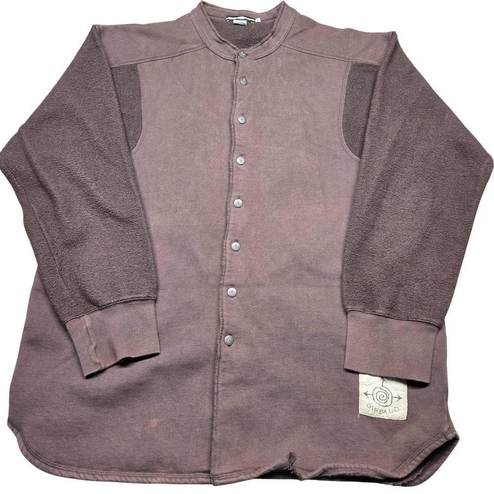Vintage Marithe Francois Girbaud Sweatshirt Mens XL Brown Snap Cardigan 90s